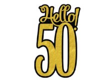 מרכז שולחן יום הולדת 50 - זהב גליטר